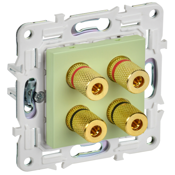 SKANDY Аудиорозетка 4-местная SK-A01G мятный IEK