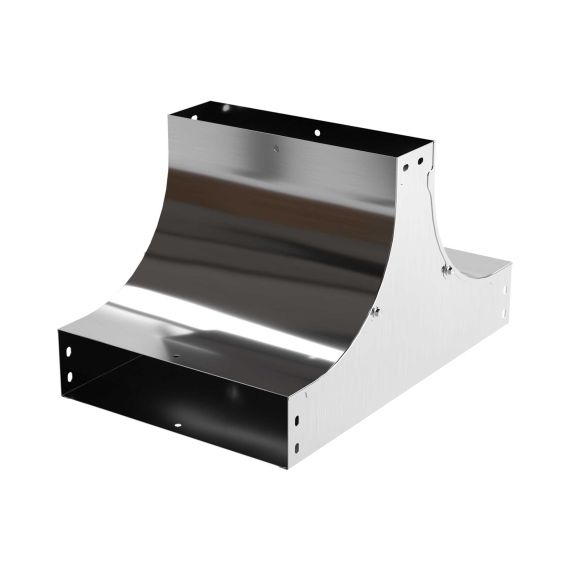 Т-Ответвитель вверх TS осн.400 H100, нержавеющая сталь AISI 304, в комплекте с крепежными элементами и соединительными пластинами, необходимыми для монтажа