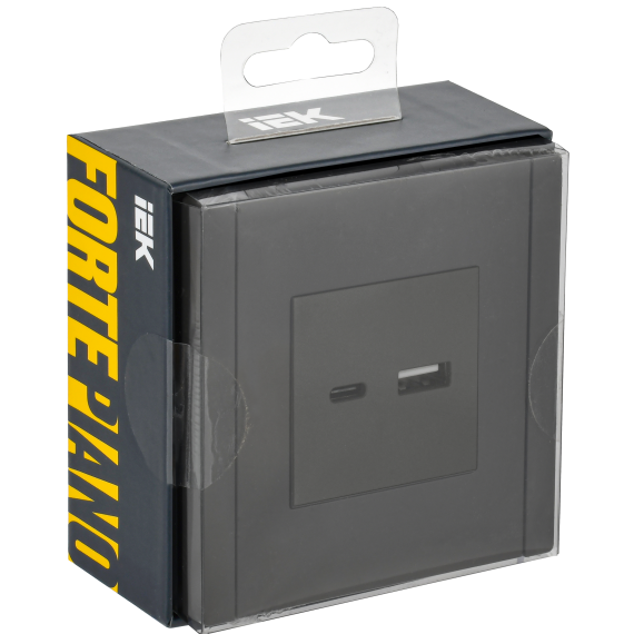 FORTE&PIANO Розетка USB A+C 18Вт FP351 серый IEK