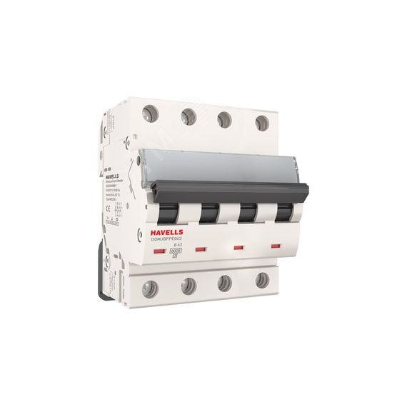Выключатель автоматический четырехполюсный 63A B 6кА D6 Havells 7701579