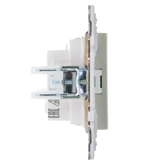 SKANDY Розетка без заземления с защитными шторками 10А SK-R01Sh шампань IEK