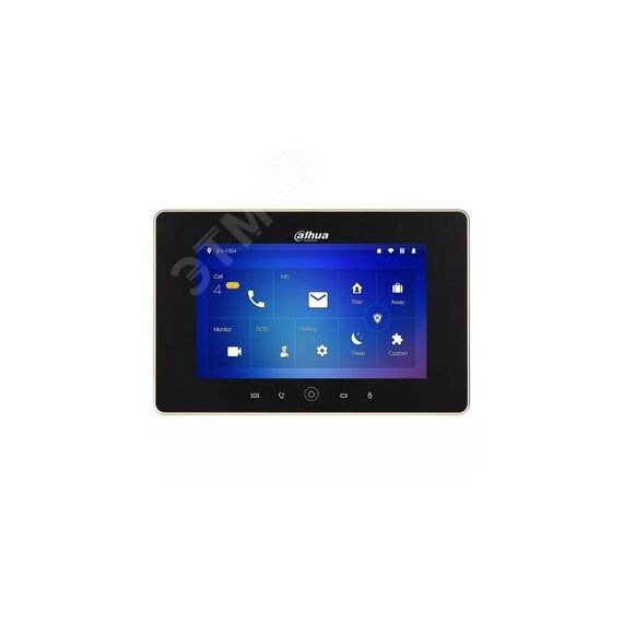 Видеодомофон IP сенсорный 7' цветной экран с разрешением 1024х600 черный Dahua DHI-VTH5221D-S2