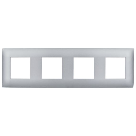 SKANDY Рамка 4-местная SK-F04S серебряный IEK