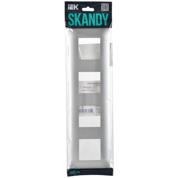 SKANDY Рамка 4-местная SK-F04S серебряный IEK