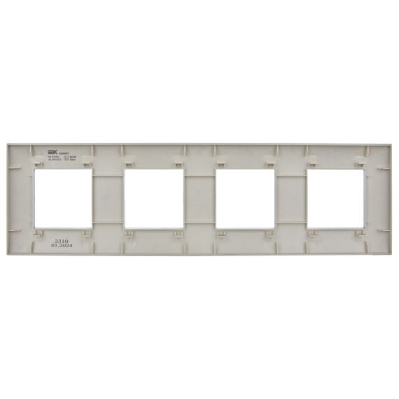 SKANDY Рамка 4-местная SK-F04S серебряный IEK