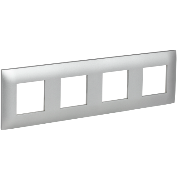 SKANDY Рамка 4-местная SK-F04S серебряный IEK