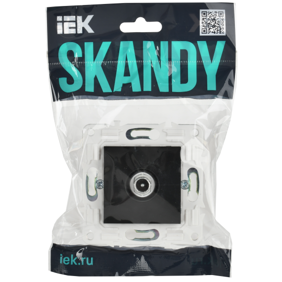SKANDY Розетка TV проходная SK-A17Bl черный IEK
