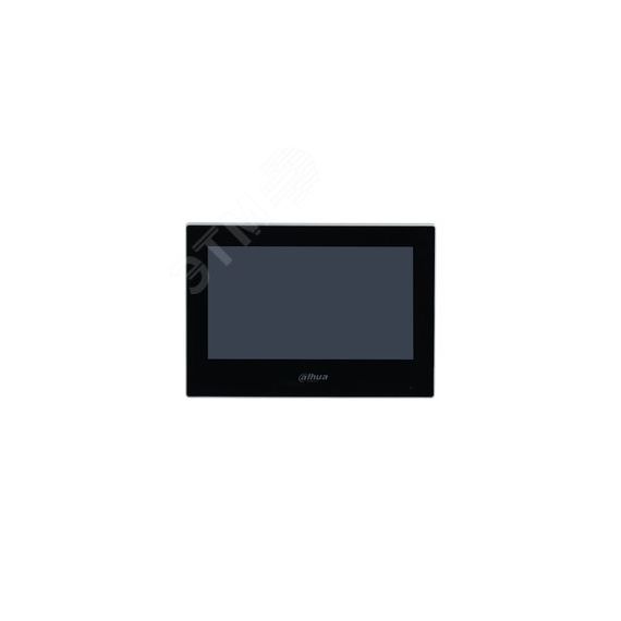 Видеодомофон IP сенсорный 7' цветной экран с разрешением 1024х600 черный Dahua DHI-VTH2621G-WP