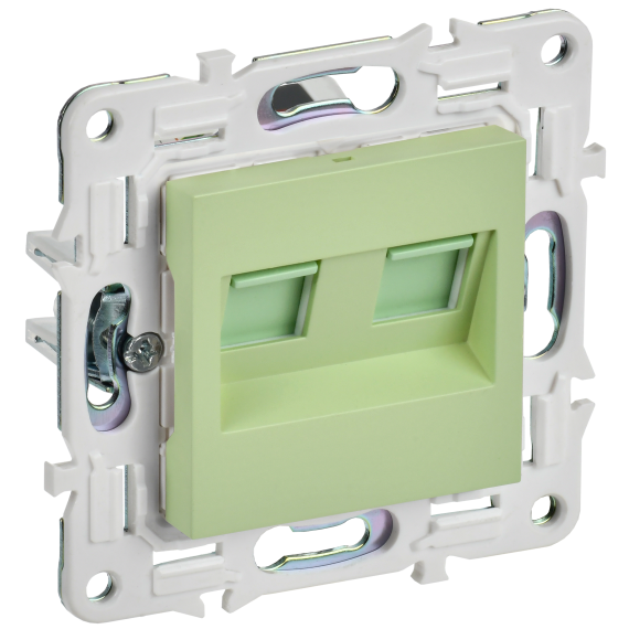 SKANDY Розетка компьютерная двойная RJ45 кат.5E SK-K03G мятный IEK