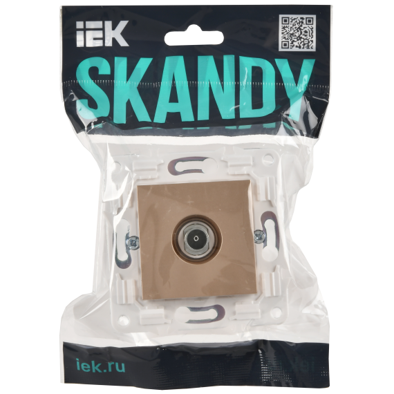 SKANDY Розетка TV оконечная SK-A12Sa песочный IEK