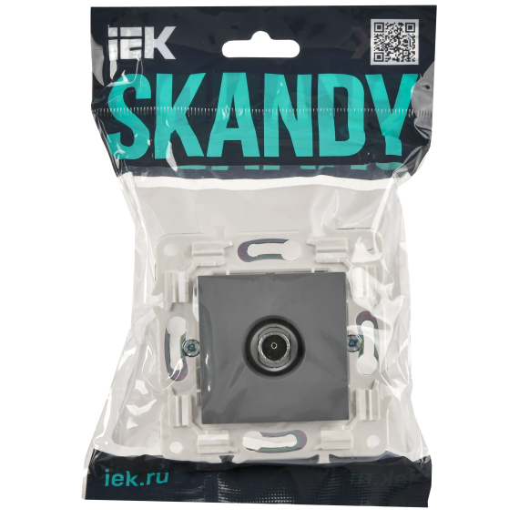 SKANDY Розетка TV оконечная SK-A12Gr серый IEK