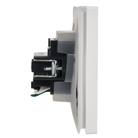 FORTE&PIANO Розетка 1-местная с заземлением с защитными шторками и крышкой безвинтовое крепление 16А IP44 FP219 белый IEK