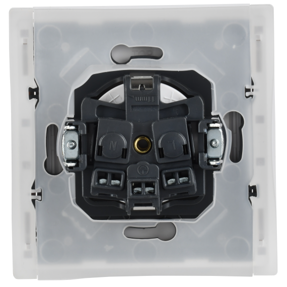 FORTE&PIANO Розетка 1-местная с заземлением с защитными шторками и крышкой винтовое крепление 16А IP44 FP421 ваниль IEK