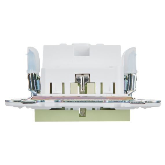 SKANDY Розетка с заземлением с защитными шторками 16А безвинтовое крепление SK-R06G мятный IEK