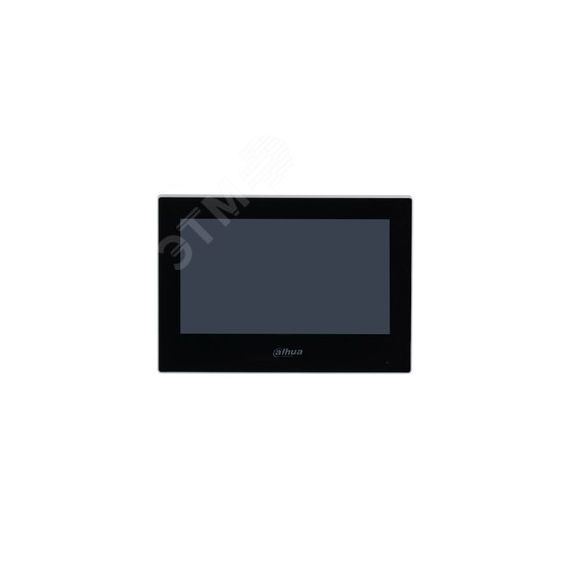 Видеодомофон IP сенсорный 7' цветной экран с разрешением 1024х600 черный Dahua DHI-VTH2621G-P