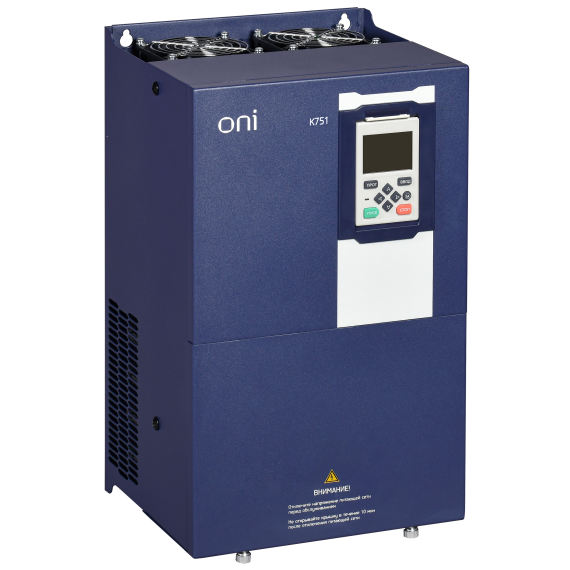 Преобразователь частоты K751 380В 3Ф 37-45кВт 75-91А со встроенным тормозом и дросселем постоянного тока ONI