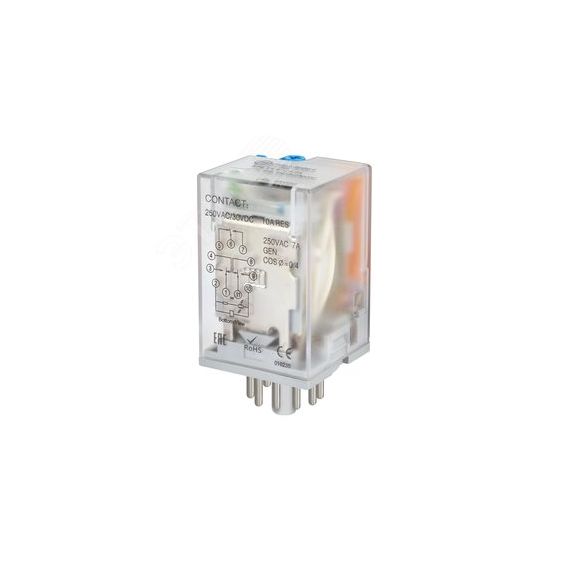 Универсальное реле, 3 перекидных контакта 10А (220В DC) 11 штырьковый разъем Релеон RP613922005