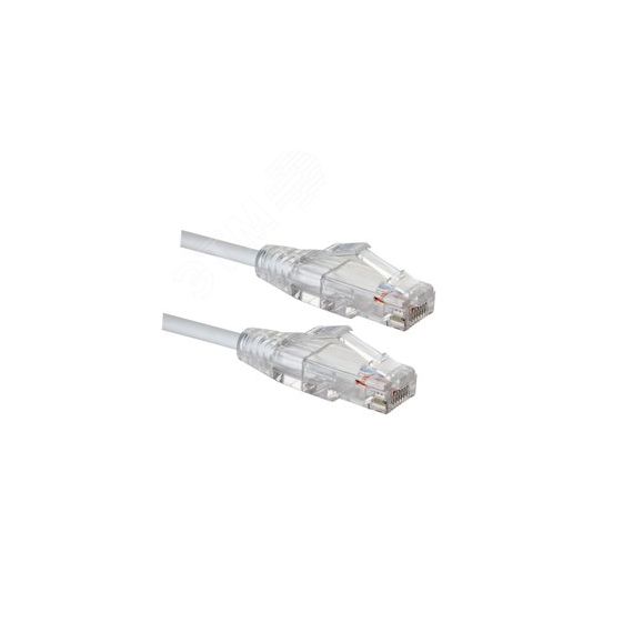 Шнур Коммутационный категории 6A SLIM LINE, U/UTP, HF, T568B, белый, 1 м Eurolan 21S-UA-01WT