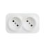 QUTEO Розетка 2-местная для открытой установки без заземления без защитных шторок с предварительным подключением 16А белый QUTEO Розетка 2-местная для открытой установки без заземления без защитных шторок с предварительным подключением 16А белый
