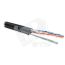 Кабель витая пара. неэкранированная U/UTP. категория 5. 2 пары (24 AWG). одножильный (solid). с металлическим тросом. внешний. PE. -40C– +60C. черный  Hyperline 236306