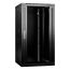 Шкаф телекоммуникационный настенный разобранный 19' 22U 600x600x1082mm (ШхГхВ) дверь стекло, цвет черный Cabeus SH-05F-22U60/60-R-BK