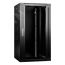 Шкаф телекоммуникационный настенный разобранный 19' 22U 600x600x1082mm (ШхГхВ) дверь стекло, цвет черный Cabeus SH-05F-22U60/60-R-BK