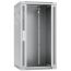 Шкаф телекоммуникационный настенный разобранный 19' 22U 600x600x1082mm (ШхГхВ) дверь стекло, цвет серый (RAL 7035) Cabeus SH-05F-22U60/60-R