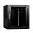 Шкаф телекоммуникационный настенный разобранный 19дюйм 12U 600x450x635mm (ШхГхВ) дверь стекло, цвет черный Cabeus SH-05F-12U60/45-R-BK