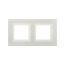 Рамка из натурального стекла, "Avanti", белая, 2 поста (4 мод.)