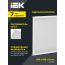 PRO Панель светодиодная ДВО 3201 40Вт 3000К IP54 595х595мм Clip-In опал IEK