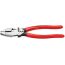 Плоскогубцы электромонтёра Linemans Pliers с приспособлением для протяжки кабеля и обжима кабельных наконечников рез: проволока средней твёрдости 46 м Knipex KN-0911240