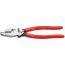 Плоскогубцы электромонтёра Linemans Pliers с приспособлением для протяжки кабеля и обжима кабельных наконечников рез: проволока средней твёрдости 46 м Knipex KN-0911240