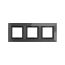 Рамка из металла, "Avanti", темно-серая, 3 поста (6 мод.)