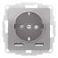 РОЗЕТКА ATLASDESIGN 16А c 2 USB A+A, 5В/2,4А, 2х5В/1,2А, механизм, АЛЮМИНИЙ SE (Systeme) ATN000330