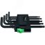 Набор Г-образных ключей 967/9 TX 1 PKL TORX BlackLaser с шаром TX 8 - TX 40 9 предметов WERA WE-024242
