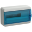TEKFOR Корпус пластиковый КМПн-18 IP65 синяя прозрачная дверь IEK