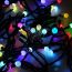 Гирлянда Мультишарики 17,5 мм, 10 м, черный ПВХ, 100 диодов, RGB Neon-Night 303-509-2