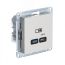 ATLASDESIGN USB РОЗЕТКА тип-C 65W высокоскор.заряд. QC, PD, механизм, БЕЖЕВЫЙ SE (Systeme) ATN000227