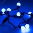 Гирлянда светодиодная декоративная ARD-BALL-CLASSIC-D17.5-10000-BLACK-100LED BLUE (230V, 7W) (ARDCL, IP65) Arlight 025582
