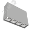 Светильник светодиодный ДПО-14Вт 3000К DL-Box Reflect Multi кососвет серый Вартон V1-R0-70252-20L17-2001430
