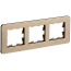 BRITE Рамка 3-местная РУ-3-1-Бр металл шампань RE AL IEK