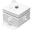 Коробка монтажная огнестойкая КМ-О (8к*10,0)-IP55-0808, корпус из оцинкованной стали, количество вводов 4 Гефест-СПб КМ-О (8к-10,0)-IP55-0808 4вв