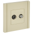 FORTE&PIANO Розетка двойная TV+SAT FP438 ваниль IEK
