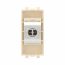Компьютерная розетка RJ-45 без шторки модульная, кат.6А экранированная, &quot;Avanti&quot;, &quot;Ванильная дымка&quot;, 1 модуль