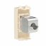 Компьютерная розетка RJ-45 без шторки модульная, кат.6А экранированная, &quot;Avanti&quot;, &quot;Ванильная дымка&quot;, 1 модуль