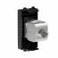 Компьютерная розетка RJ-45 без шторки модульная, кат.6 экранированная, &quot;Avanti&quot;, &quot;Черный квадрат&quot;, 1 модуль