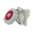 Розетка встраиваемая наклонная 32A/400V/3P+N+E/IP67, фланец 92x100 INPIN CA1551
