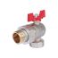 Кран шаровой угловой с американкой 1 ВН/НР, ручка бабочка Rommer RBV-0006-0610225