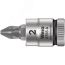 Головка торцевая 8755 A PZ Zyklop со вставкой Pozidriv DR 1/4 PZ 2 x 28 мм WERA WE-003354
