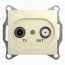 GLOSSA Розетка телевизионная TV-SAT проходная в рамку 4дБ бежевая SE (Systeme) GSL000298